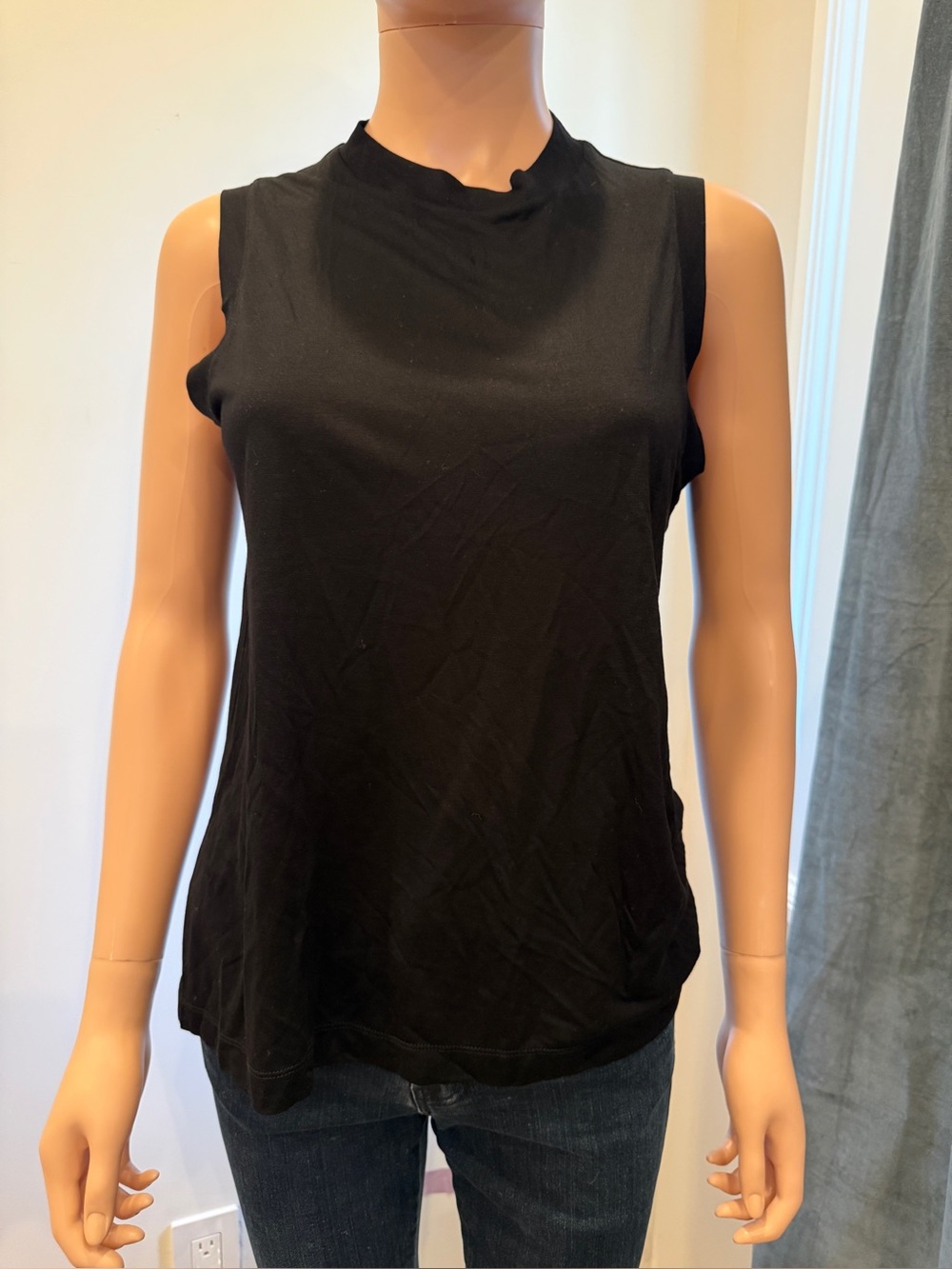 Alexander Wang Black Sleeveless Mock Neck Tank